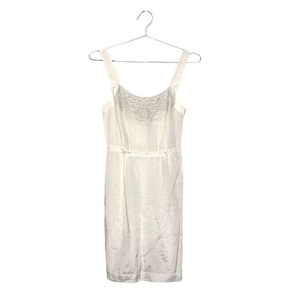 NWT Banana Republic Cream Silk Sheath Dress - Picture 1 of 7